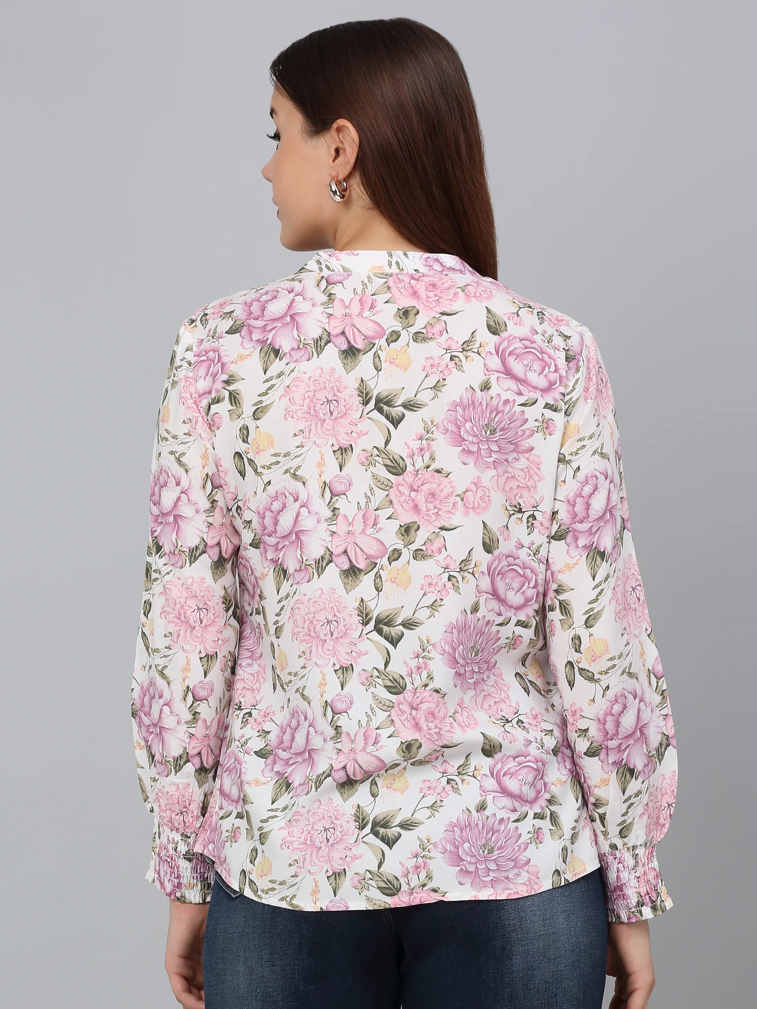 Women Multicolor Floral Printed Casual Top - Image 2