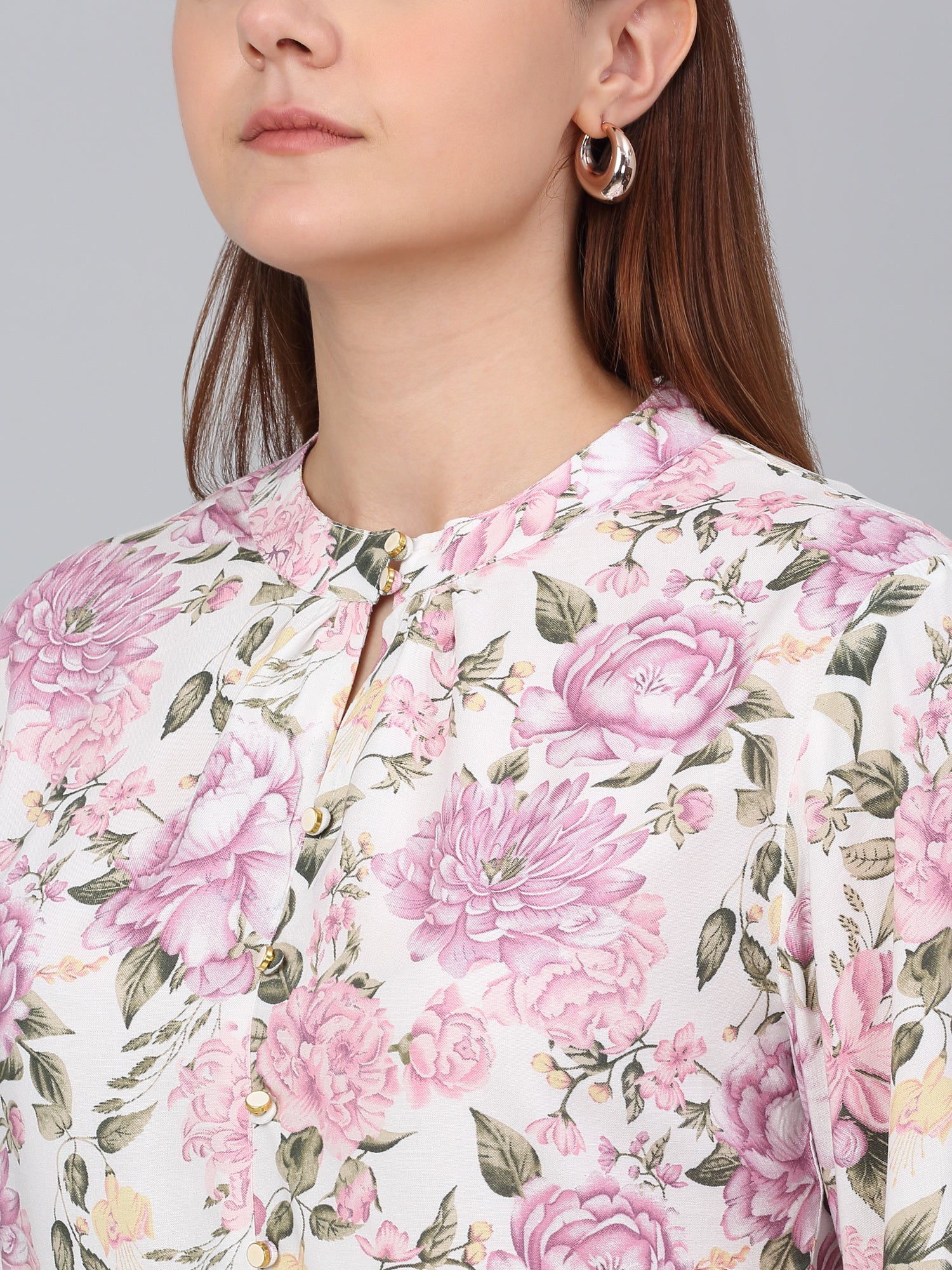Women Multicolor Floral Printed Casual Top - Image 5
