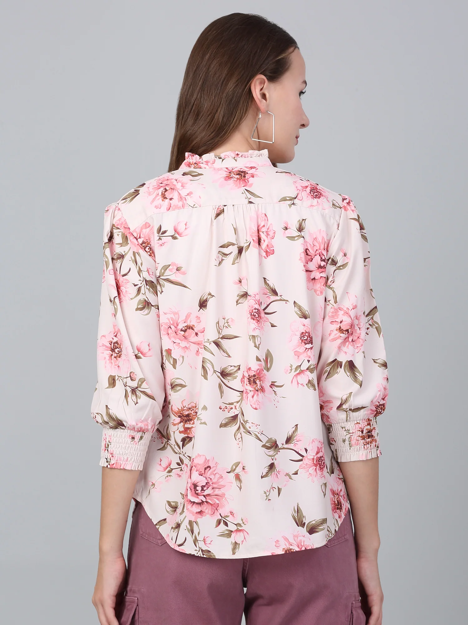 Women's Multicolor Floral Printed Casual Top - Image 2