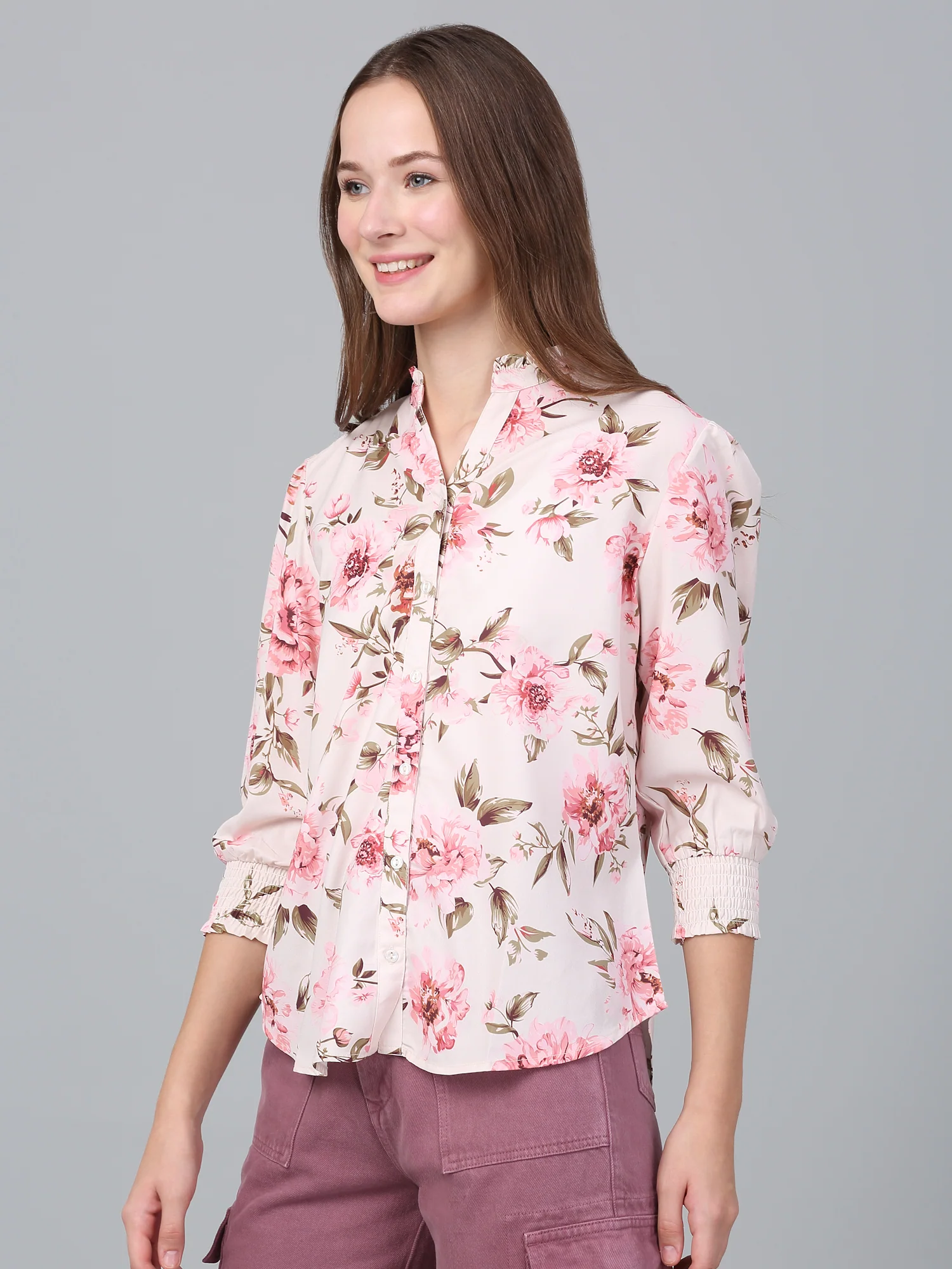 Women's Multicolor Floral Printed Casual Top - Image 4