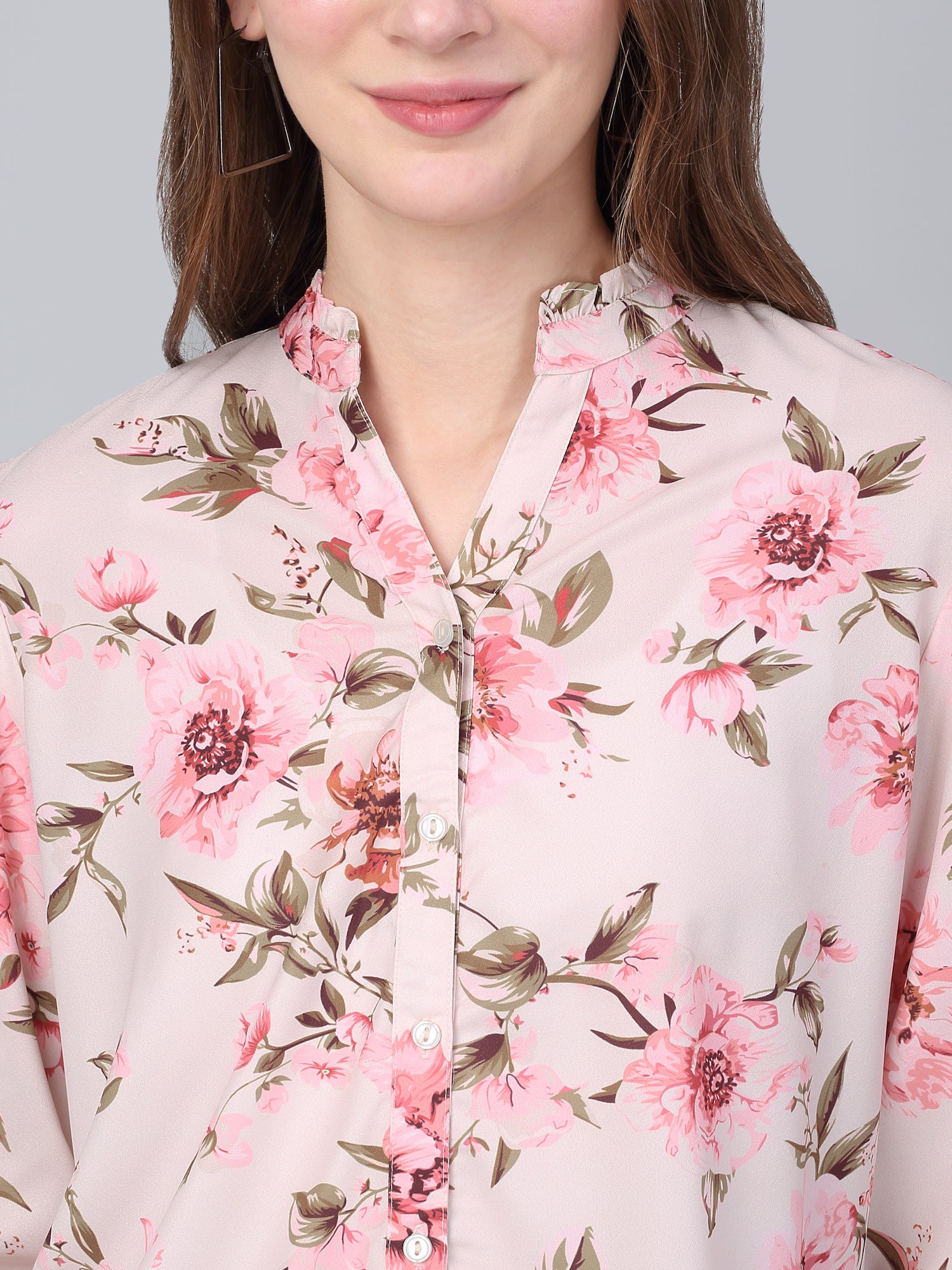 Women's Multicolor Floral Printed Casual Top - Image 6