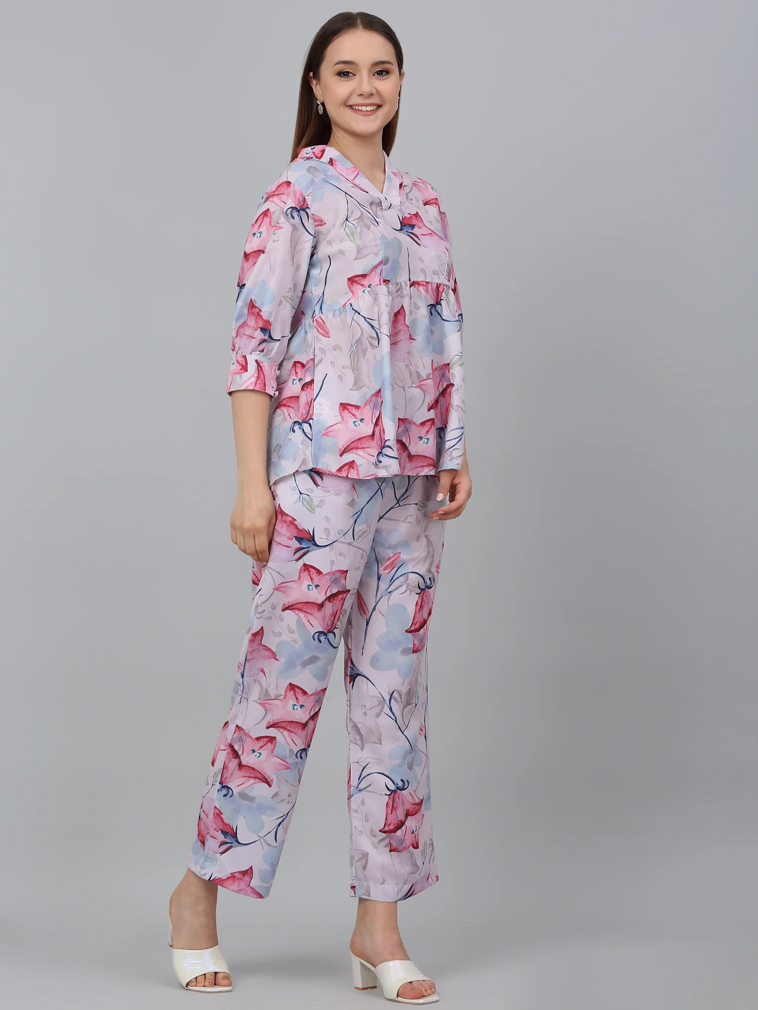 Women's Multicolor Printed Casual Co-Ord Set - Image 4