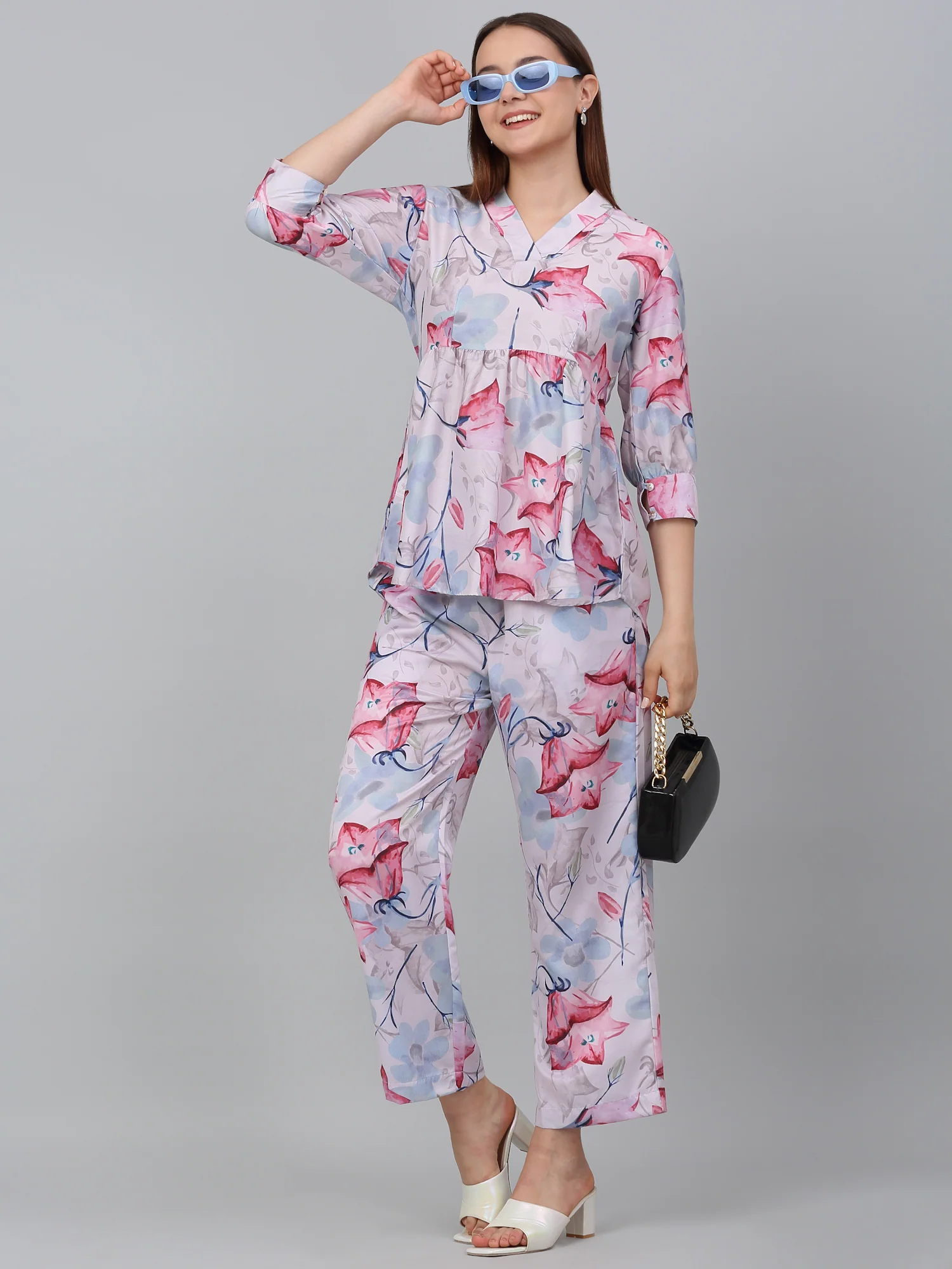Women's Multicolor Printed Casual Co-Ord Set - Image 6