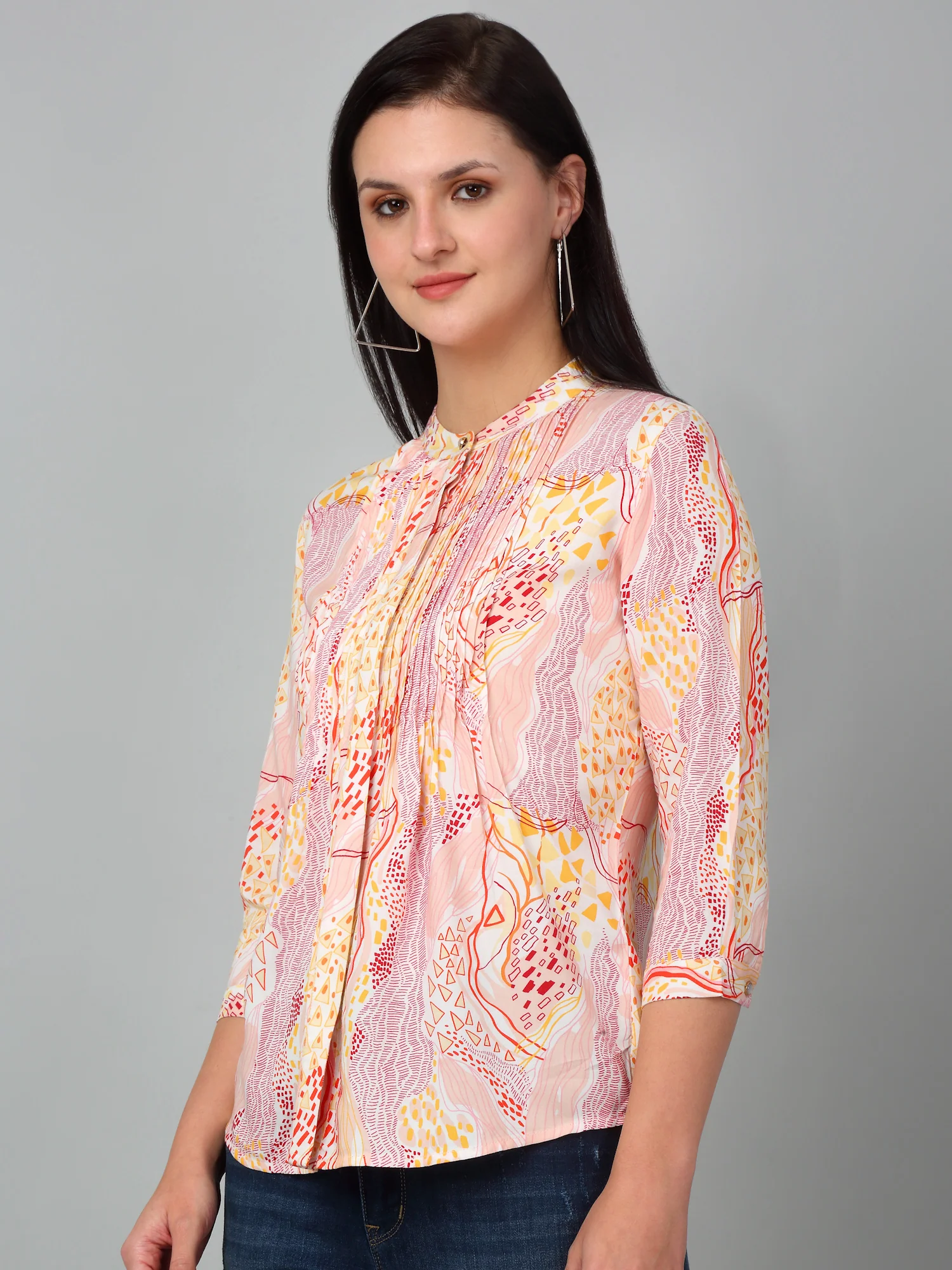 Women's Multicolor Printed Top - Image 3