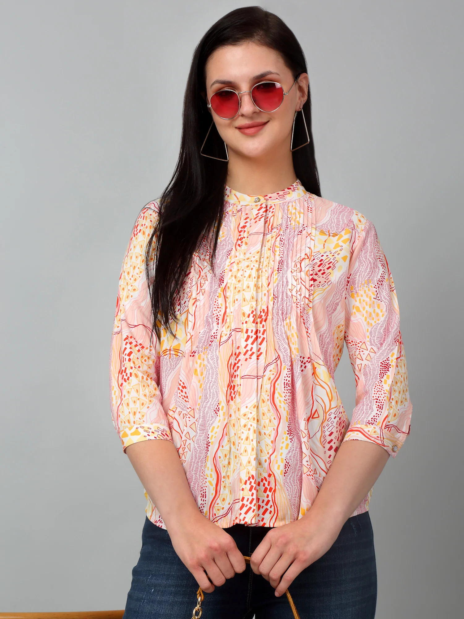 Women's Multicolor Printed Top - Image 5