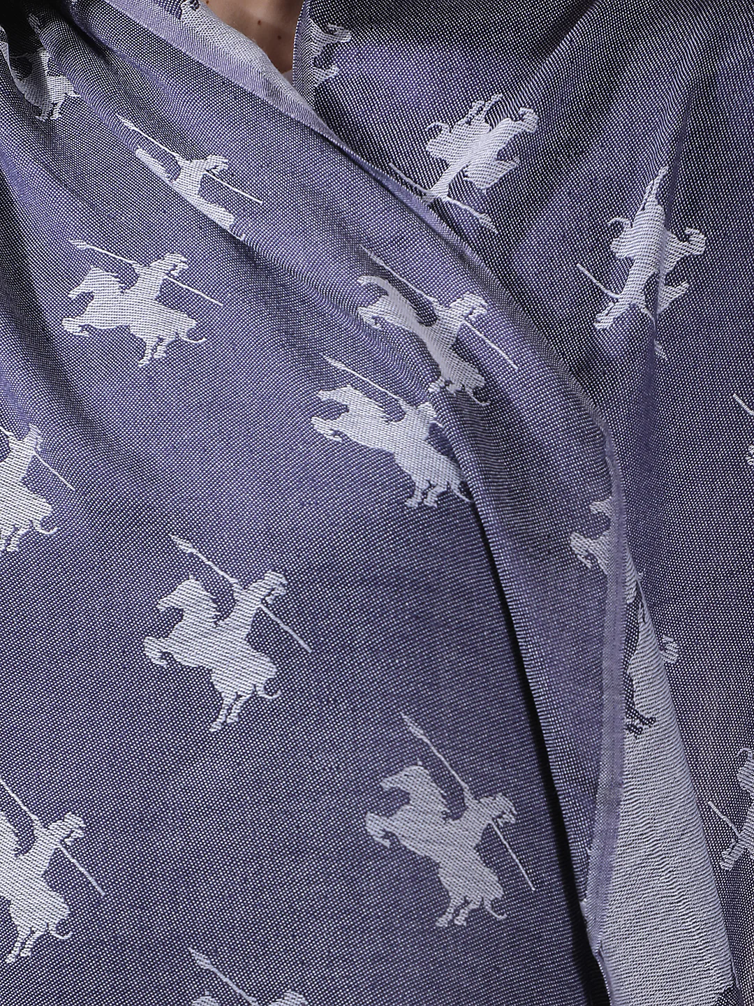 Women's Printed Navy Scarf - Image 6