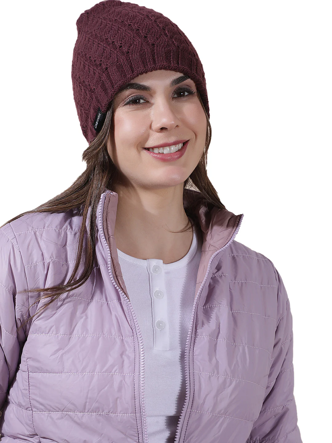 Women's Self Design Woolen Cap - Image 6
