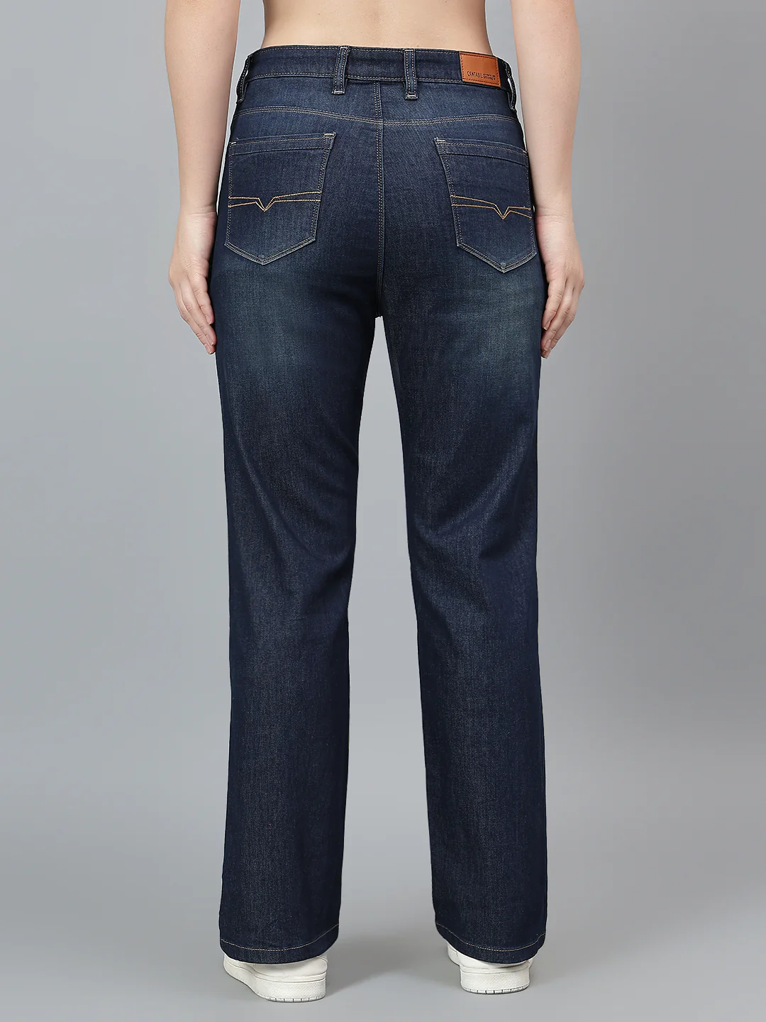 Women's Solid Blue Stretchable Jeans - Image 5